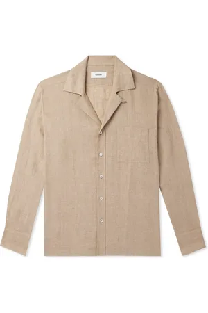LARDINI Paul Convertible-Collar Linen Shirt