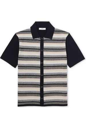 Mr P. Jude Striped Merino Wool Shirt