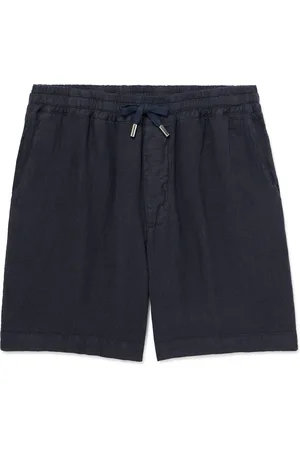 ALTEA Samuel Straight-Leg Linen Drawstring Shorts