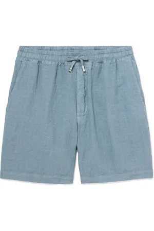 ALTEA Samuel Straight-Leg Linen Drawstring Shorts