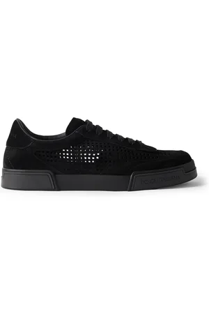 Dolce & Gabbana Portofino Yacht Perforated Distressed Suede Sneakers