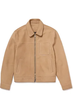 Mr P. Panelled Leather-Trimmed Suede Jacket