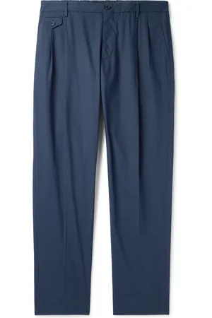 Dolce & Gabbana Slim-Fit Tapered Pleated Cotton-Poplin Trousers