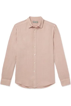 CANALI Garment-Dyed Linen Shirt