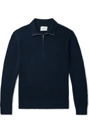 NN.07 Kevin 6600 Ribbed Organic Cotton Half-Zip Sweater