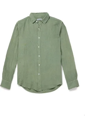 CANALI Garment-Dyed Linen Shirt