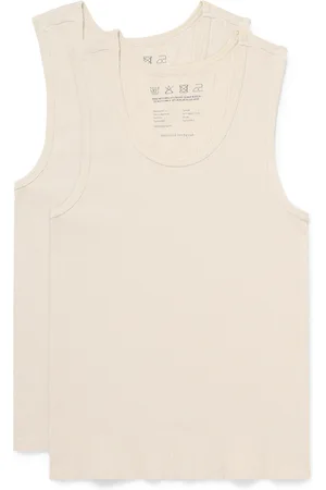 mfpen Set of Two Slim-Fit Ribbed Organic Cotton Tank Top