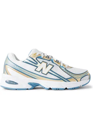 New Balance 740 Metallic-Trimmed Mesh Sneakers