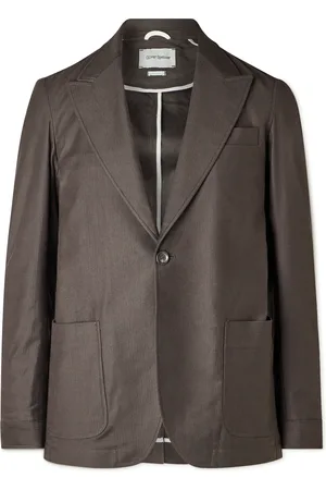 OLIVER SPENCER Herringbone Linen-Blend Suit Jacket