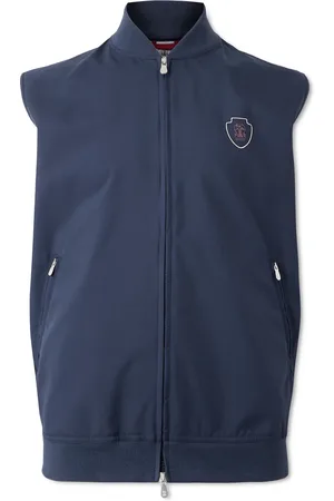 Brunello Cucinelli Logo-Embroidered Tech-Shell Gilet