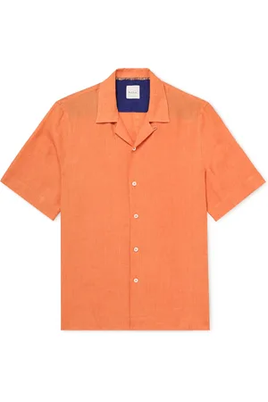 Paul Smith Convertible-Collar Linen Shirt