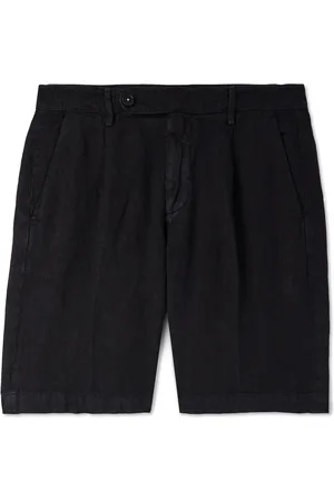 MASSIMO ALBA Alaccia Straight-Leg Pleated Linen Shorts