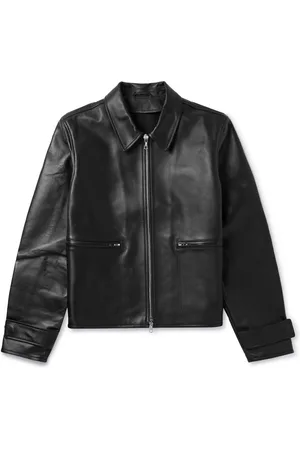 OFFICINE GENERALE Milan Cropped Leather Jacket