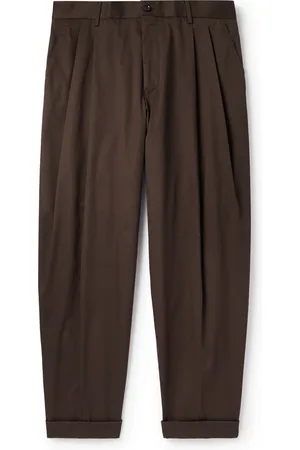 Dolce & Gabbana Tapered Pleated Cotton-Blend Gabardine Trousers