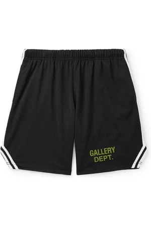 GALLERY DEPT. Venice Court Wide-Leg Logo-Print Webbing-Trimmed Mesh Shorts