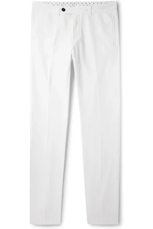 MASSIMO ALBA Winch2 Slim-Fit Straight-Leg Cotton and Linen-Blend Trousers