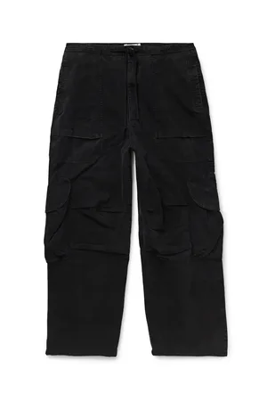 Entire Studios Freight Straight-Leg Cotton-Twill Drawstring Cargo Trousers