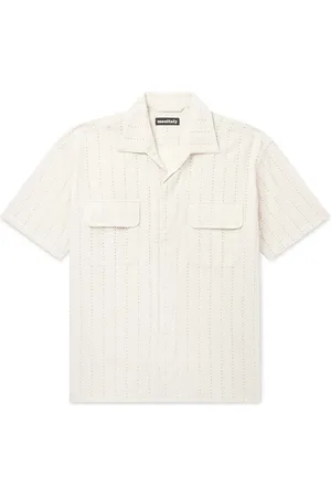 MONITALY Milano Hakoba Broderie Anglaise Cotton Shirt