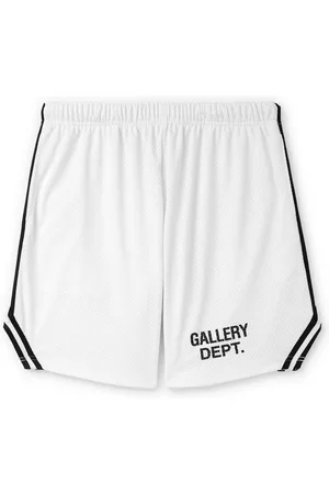 GALLERY DEPT. Venice Court Wide-Leg Logo-Print Webbing-Trimmed Mesh Shorts