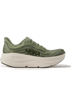 Hoka One One Bondi 9 Rubber-Trimmed Mesh Running Sneakers