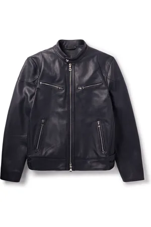 Mr P. Slim-Fit Full-Grain Leather Jacket