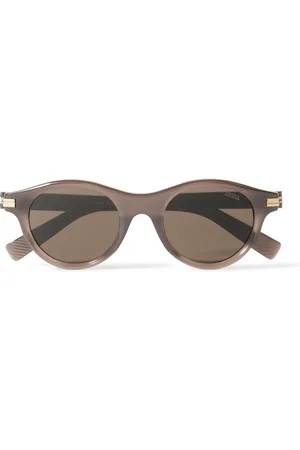 Ermenegildo Zegna Round-Frame Acetate Sunglasses