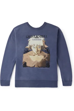 SAINT MXXXXXX Ghost in the Shell Distressed Printed Cotton-Jersey Sweatshirt