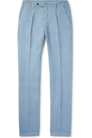 MASSIMO ALBA Ionio2 Straight-Leg Pleated Linen Trousers