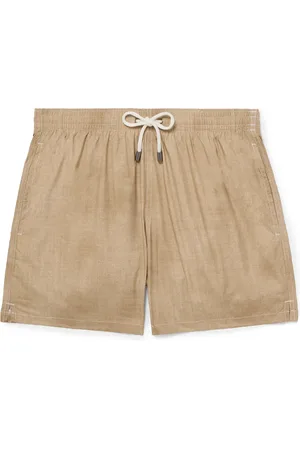 CANALI Straight-Leg Mid-Length Printed Swim Shorts