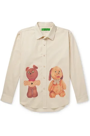 Small Talk Printed Cotton-Poplin Shirt