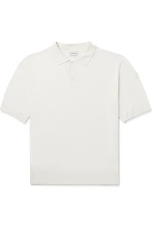 Moncler Logo-Appliquéd Silk and Linen-Blend Polo Shirt