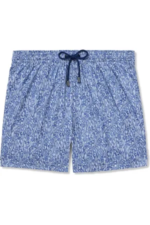 CANALI Straight-Leg Mid-Length Printed Swim Shorts