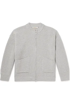 FrizmWORKS Deck Ribbed Wool-Blend Zip-Up Cardigan