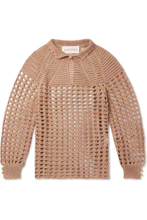 VALENTINO GARAVANI Open-Knit Linen and Cotton-Blend Sweater