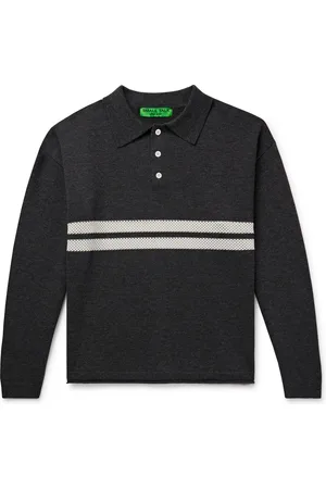 Small Talk Crochet-Trimmed Merino Wool and Cotton-Blend Polo Shirt