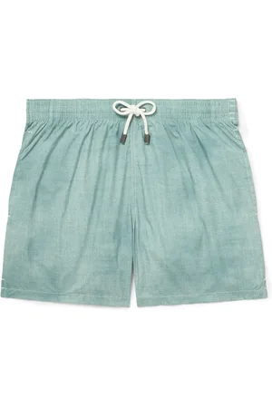 CANALI Straight-Leg Mid-Length Printed Swim Shorts