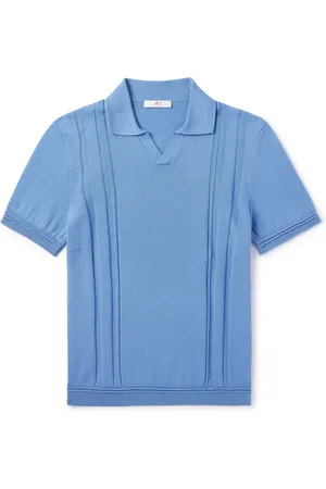 Mr P. Slim-Fit Striped Merino Wool Polo Shirt
