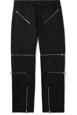 Rick Owens Bonotto Headon Straight-Leg Convertible Zip-Embellished Cotton-Blend Canvas Trousers