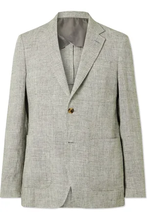 Mr P. Prince of Wales Checked Linen Suit Jacket