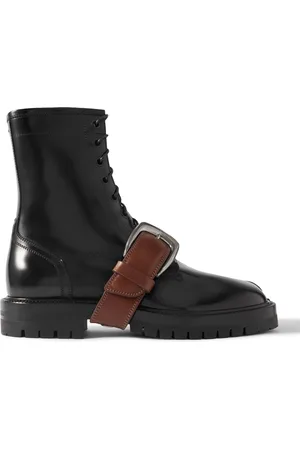 Maison Margiela Tabi County Strap-Detailed Patent-Leather Boots