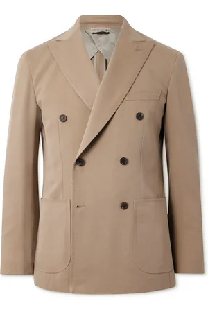 BRIONI Soffio Double-Breasted Silk-Twill Blazer