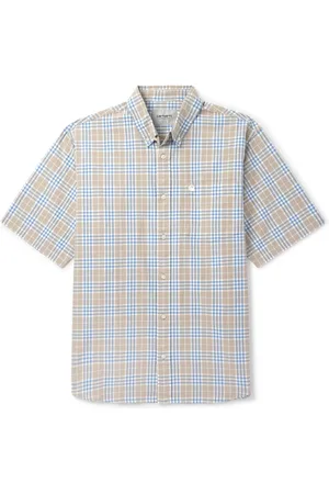 Carhartt Niven Button-Down Collar Logo-Embroidered Checked Cotton and Linen-Blend Shirt