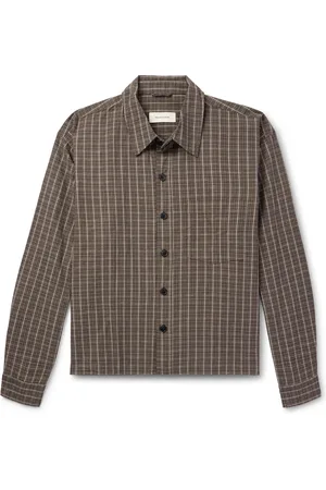 mfpen Checked Cotton and Linen-Blend Shirt
