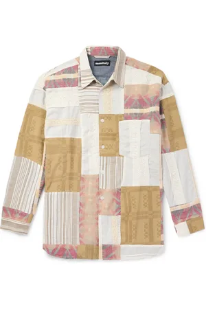 MONITALY Garson Patchwork Cotton-Flannel Shirt