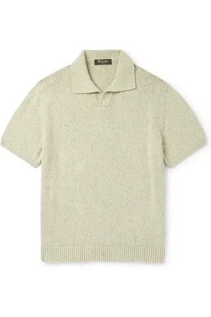 Loro Piana Meina Mouliné-Cotton Polo Shirt