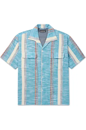 MONITALY 50s Milano Camp-Collar Cotton-Jacquard Shirt