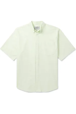Carhartt Braxton Button-Down Collar Logo-Embroidered Cotton Oxford Shirt