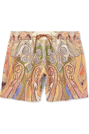 Etro Straight-Leg Mid-Length Paisley-Print Swim Shorts
