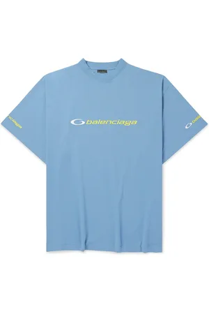 Balenciaga Oversized Logo-Embroidered Cotton-Jersey T-Shirt