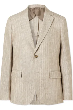 Mr P. Striped Linen Suit Jacket